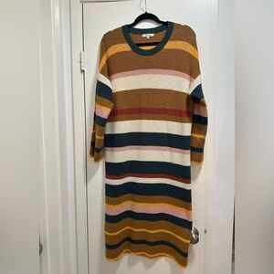 Madewell multi-colored long Knit Sweater dress